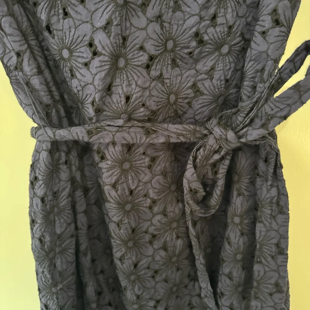 Boden Navy Claudette Broderie Midi Dress, Sz 6 - Picture 7 of 10